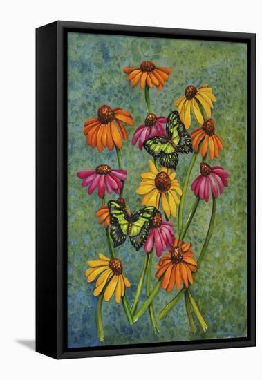 Monarchs and Sunflowers-Charlsie Kelly-Framed Premier Image Canvas