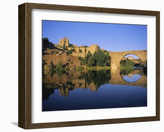 Monastery of San Juan De Los Reyes and San Martin Bridge Over the Rio Tajo, Toledo, Spain-Ruth Tomlinson-Framed Photographic Print