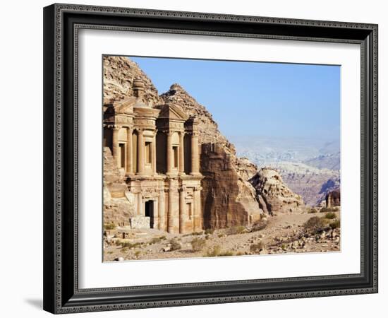 Monastery, Petra, UNESCO World Heritage Site, Jordan, Middle East-Tondini Nico-Framed Photographic Print