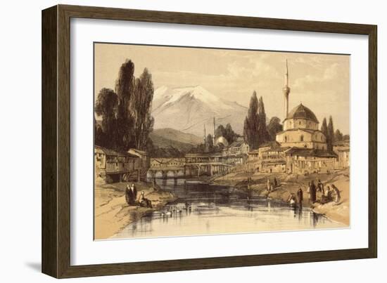Monastir, from 'Journals of a Landscape Painter in Albania and Greece', Published 1851 (Colour Lith-Edward Lear-Framed Giclee Print