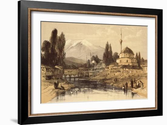 Monastir, from 'Journals of a Landscape Painter in Albania and Greece', Published 1851 (Colour Lith-Edward Lear-Framed Giclee Print