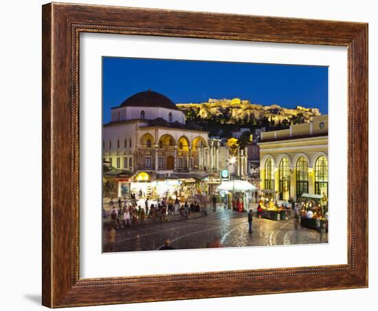 Monastiraki Square and Acropolis, Monastiraki, Athens, Greece-Doug Pearson-Framed Photographic Print