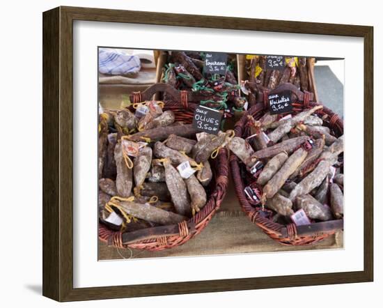 Monday Market at St. Jean Pied De Port, Basque Country, Pyrenees-Atlantiques, Aquitaine, France-R H Productions-Framed Photographic Print