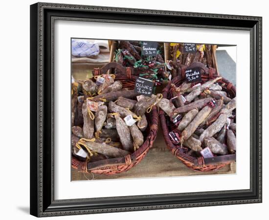 Monday Market at St. Jean Pied De Port, Basque Country, Pyrenees-Atlantiques, Aquitaine, France-R H Productions-Framed Photographic Print