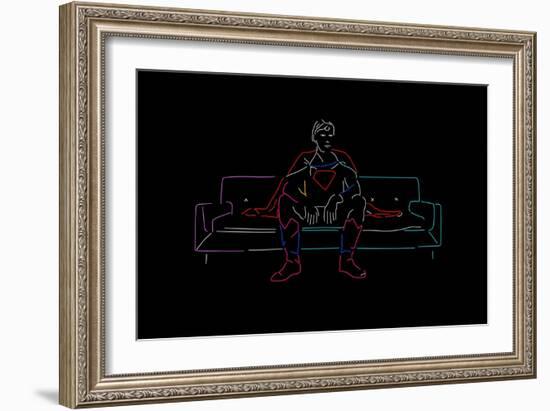 Monday Superhero-null-Framed Premium Giclee Print