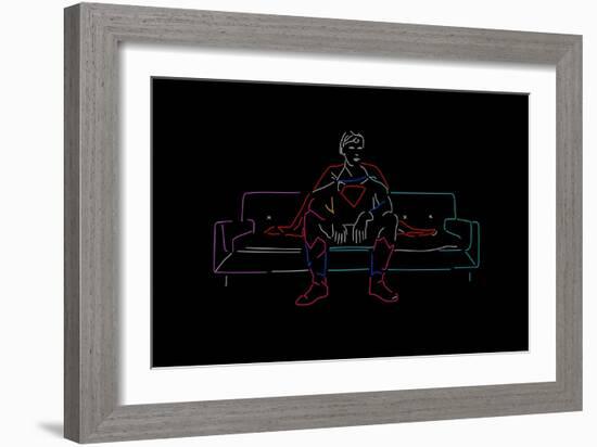 Monday Superhero-null-Framed Premium Giclee Print