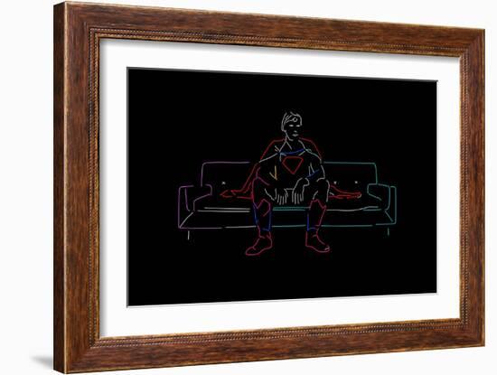 Monday Superhero-null-Framed Premium Giclee Print