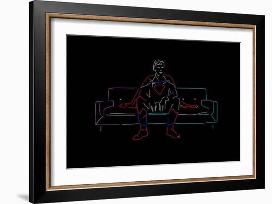 Monday Superhero-null-Framed Premium Giclee Print