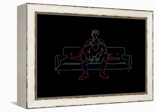 Monday Superhero-null-Framed Stretched Canvas