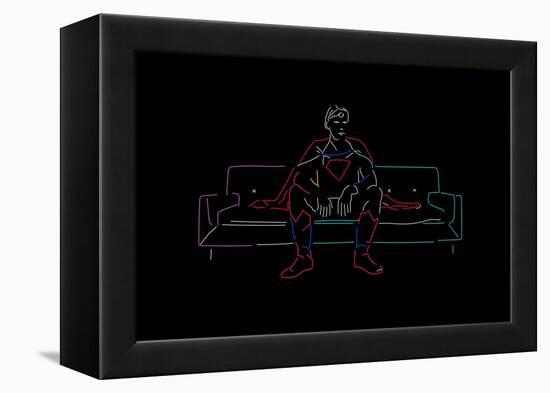 Monday Superhero-null-Framed Stretched Canvas