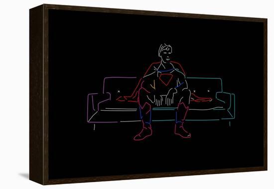 Monday Superhero-null-Framed Stretched Canvas