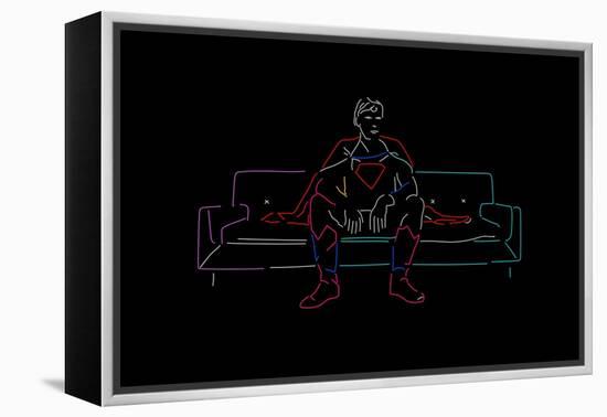 Monday Superhero-null-Framed Stretched Canvas