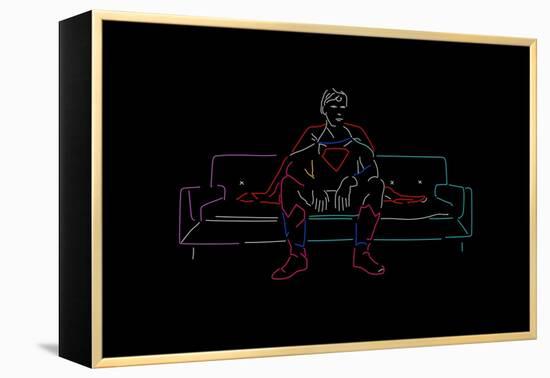 Monday Superhero-null-Framed Stretched Canvas