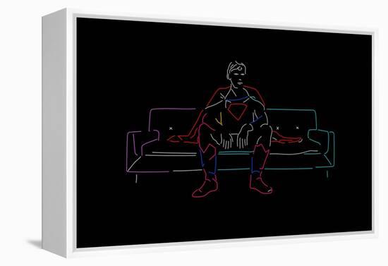 Monday Superhero-null-Framed Stretched Canvas