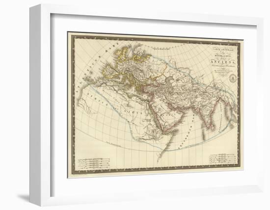 Monde Connu des Anciens, c.1821-Adrien Hubert Brue-Framed Art Print