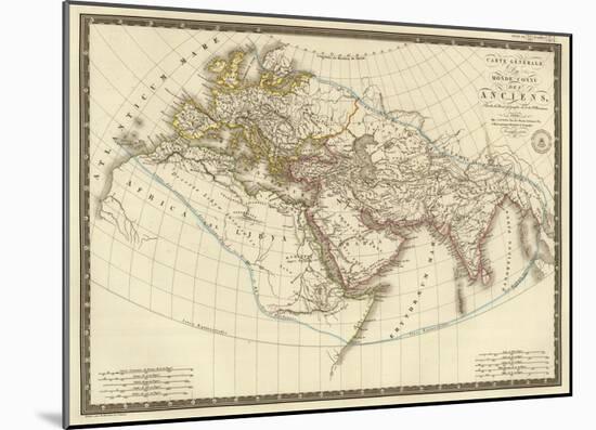 Monde Connu des Anciens, c.1821-Adrien Hubert Brue-Mounted Art Print