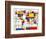 Mondrian Abstract World Map-Michael Tompsett-Framed Premium Giclee Print