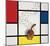 Mondrian Cat-Chameleon Design, Inc.-Mounted Art Print