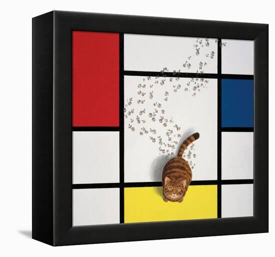 Mondrian Cat-Chameleon Design, Inc.-Framed Stretched Canvas