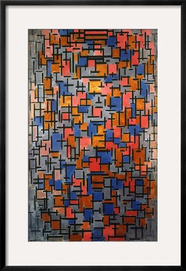 Mondrian: Composition-Piet Mondrian-Framed Giclee Print