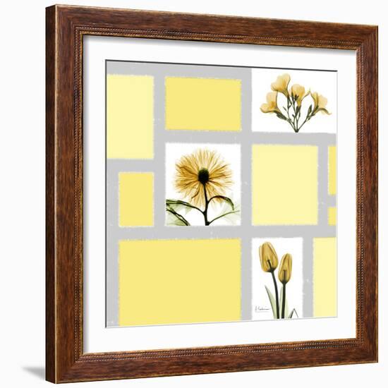 Mondrian Flowers 2-Albert Koetsier-Framed Premium Giclee Print