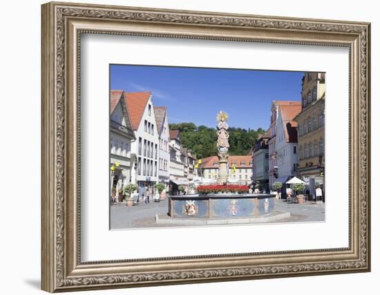 Mondsichelmadonna Sculpture, Marienbrunnen Fountain, Market Place Schwabisch Gmund-Markus Lange-Framed Photographic Print