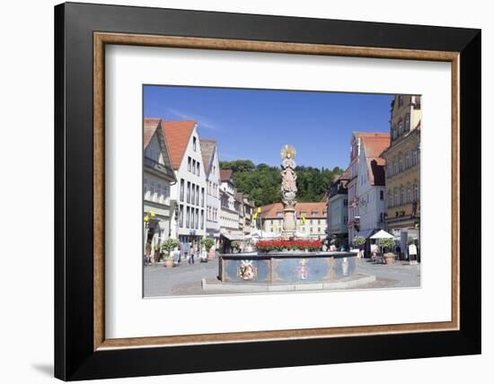 Mondsichelmadonna Sculpture, Marienbrunnen Fountain, Market Place Schwabisch Gmund-Markus Lange-Framed Photographic Print