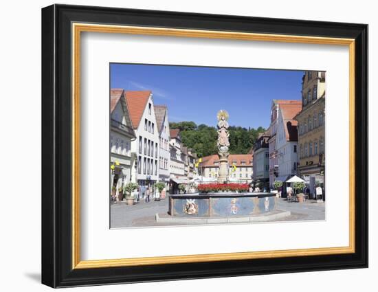 Mondsichelmadonna Sculpture, Marienbrunnen Fountain, Market Place Schwabisch Gmund-Markus Lange-Framed Photographic Print