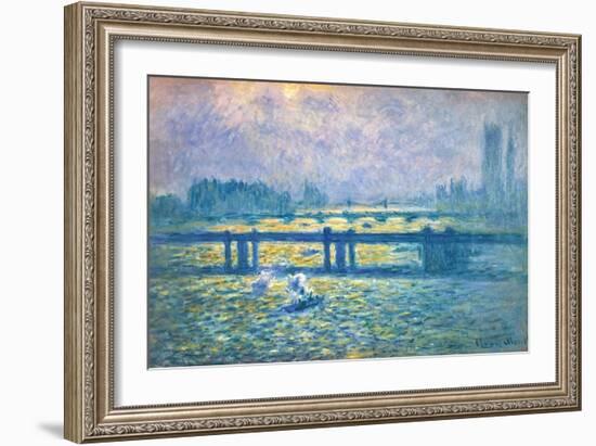 Monet: Charing Cross-Claude Monet-Framed Giclee Print