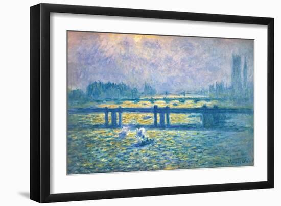 Monet: Charing Cross-Claude Monet-Framed Giclee Print