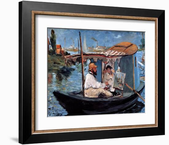 Monet Floating in His Studio-Edouard Manet-Framed Giclee Print