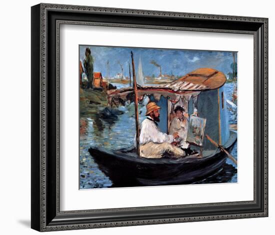 Monet Floating in His Studio-Edouard Manet-Framed Giclee Print