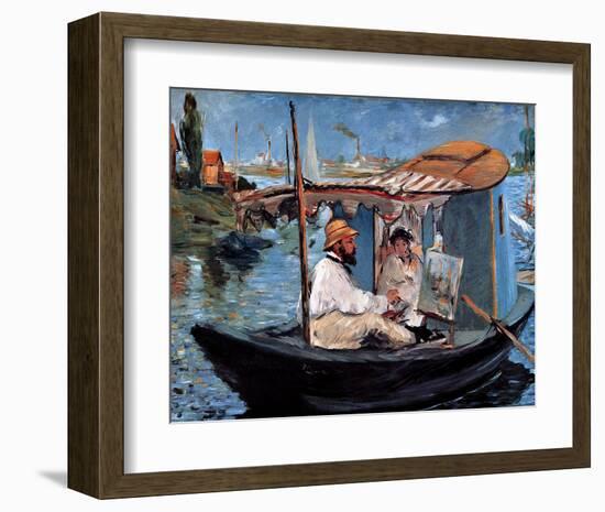 Monet Floating in His Studio-Edouard Manet-Framed Giclee Print