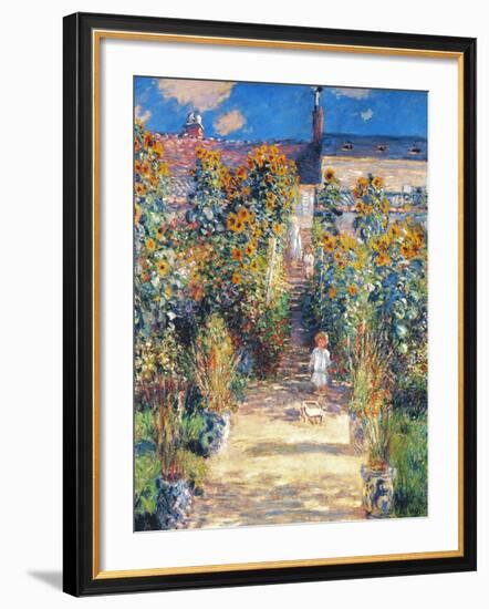 Monet: Garden/Vetheuil-Claude Monet-Framed Giclee Print