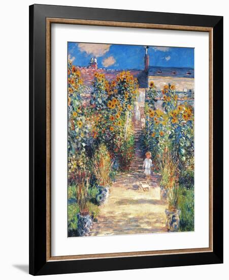 Monet: Garden/Vetheuil-Claude Monet-Framed Giclee Print