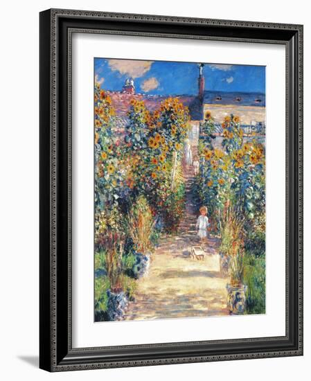 Monet: Garden/Vetheuil-Claude Monet-Framed Giclee Print