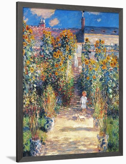 Monet: Garden/Vetheuil-Claude Monet-Framed Giclee Print