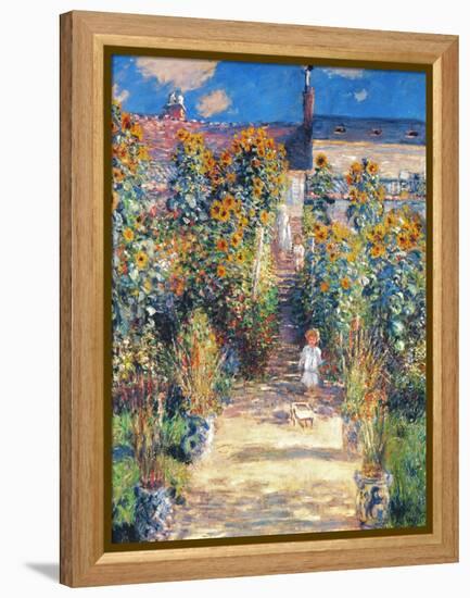 Monet: Garden/Vetheuil-Claude Monet-Framed Premier Image Canvas