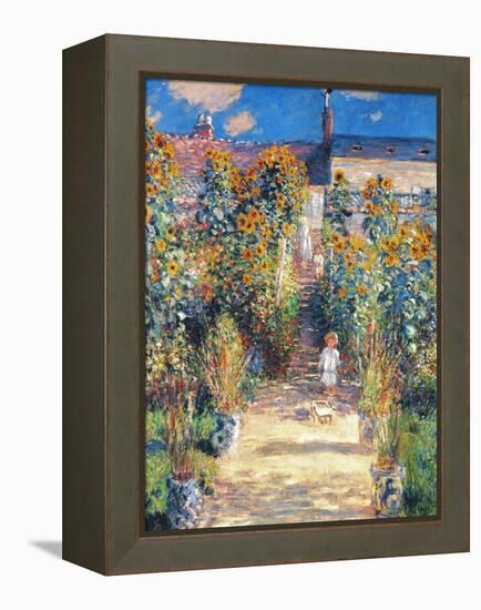 Monet: Garden/Vetheuil-Claude Monet-Framed Premier Image Canvas