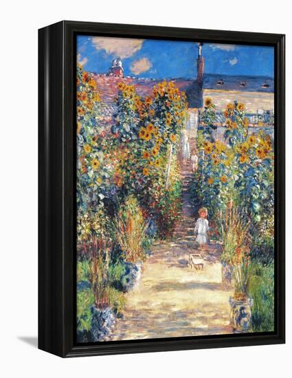 Monet: Garden/Vetheuil-Claude Monet-Framed Premier Image Canvas