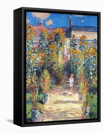 Monet: Garden/Vetheuil-Claude Monet-Framed Premier Image Canvas