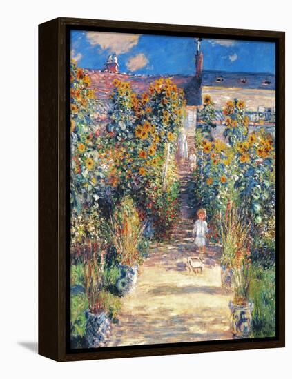 Monet: Garden/Vetheuil-Claude Monet-Framed Premier Image Canvas