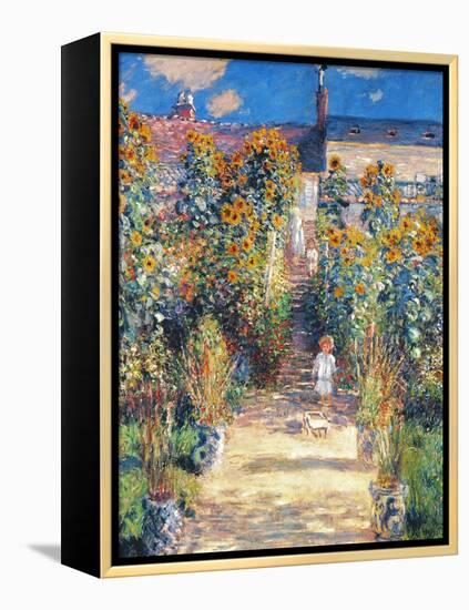 Monet: Garden/Vetheuil-Claude Monet-Framed Premier Image Canvas