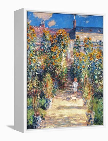 Monet: Garden/Vetheuil-Claude Monet-Framed Premier Image Canvas