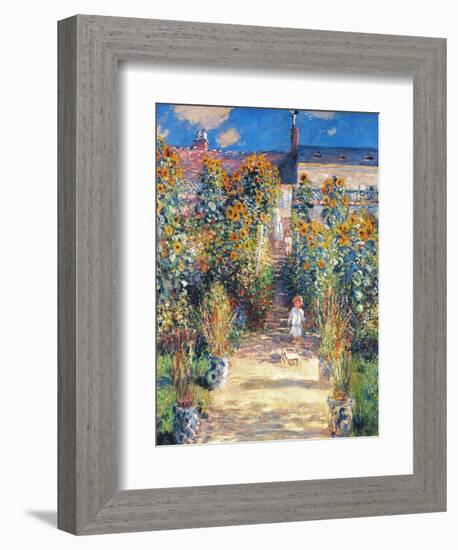 Monet: Garden/Vetheuil-Claude Monet-Framed Giclee Print