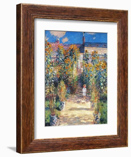 Monet: Garden/Vetheuil-Claude Monet-Framed Giclee Print