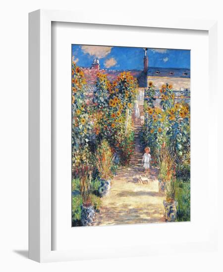 Monet: Garden/Vetheuil-Claude Monet-Framed Giclee Print