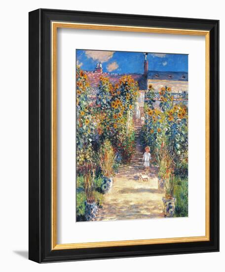 Monet: Garden/Vetheuil-Claude Monet-Framed Giclee Print