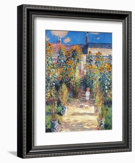 Monet: Garden/Vetheuil-Claude Monet-Framed Premium Giclee Print