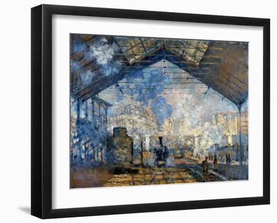 Monet: Gare St-Lazare, 1877-Claude Monet-Framed Giclee Print